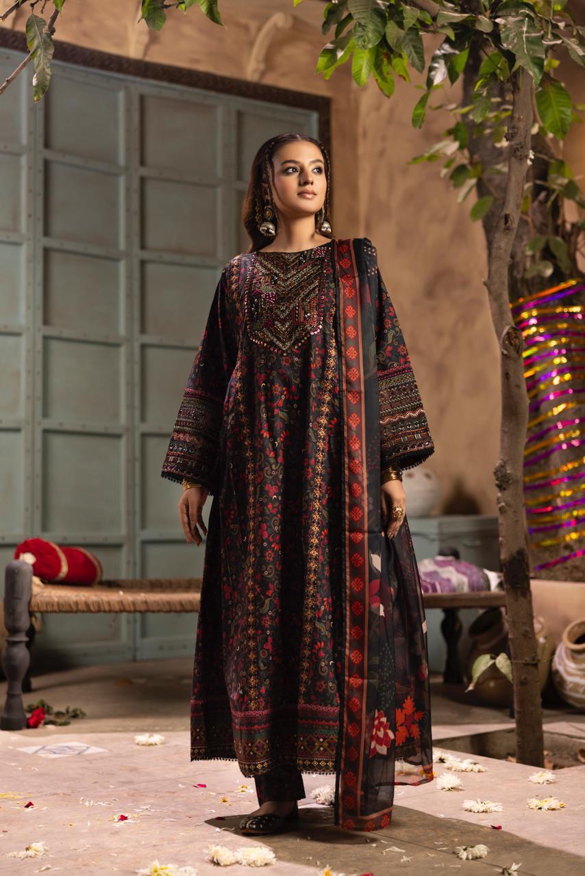 KHATOON Prague 3-Piece Lawn Suit