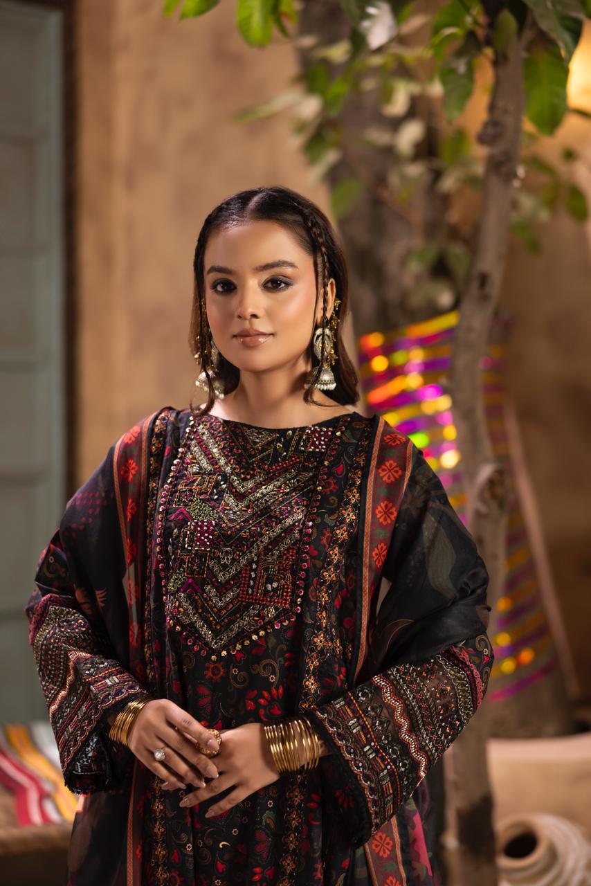 KHATOON Prague 3-Piece Lawn Suit