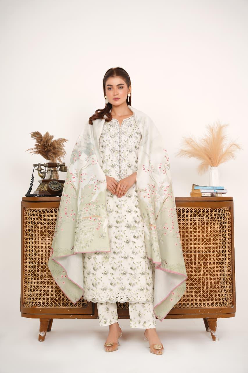 KHATOON Periwinkle 3-Piece Lawn Suit
