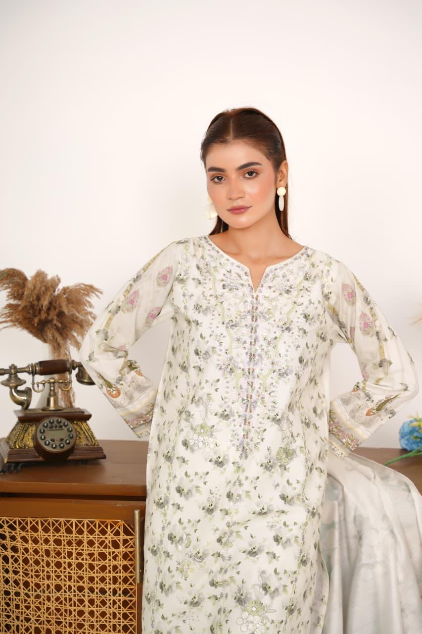 KHATOON Periwinkle 3-Piece Lawn Suit