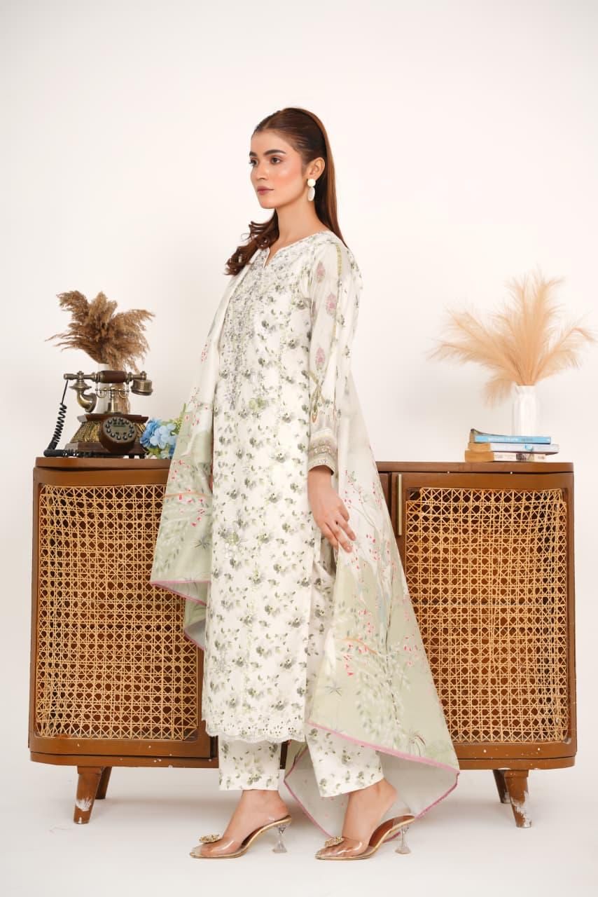 KHATOON Periwinkle 3-Piece Lawn Suit